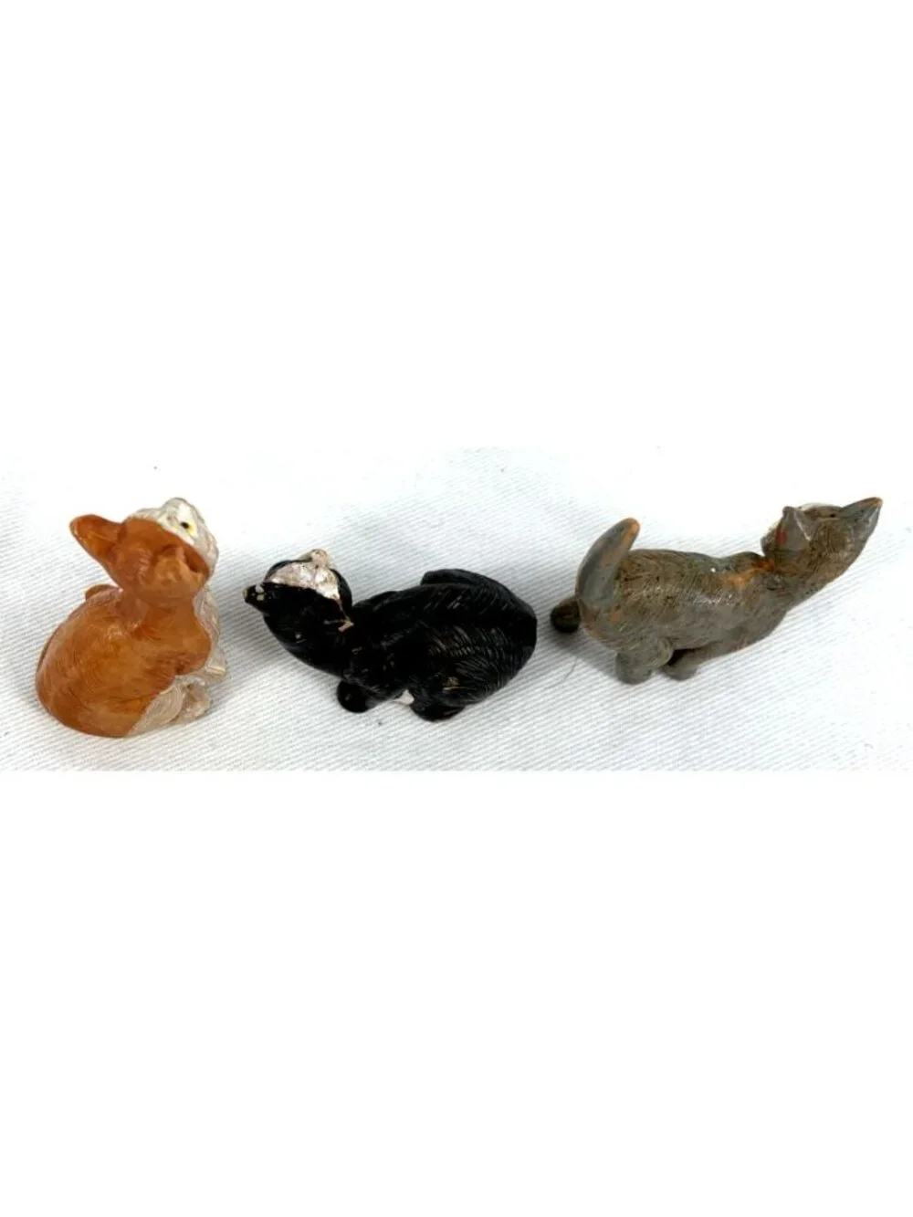 Fontanini Nativity Cats Lot of 3 Village Figurines Tallest 1.75